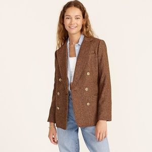J Crew Bristol Blazer in Hazelnut English Wool Herringbone